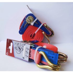   Heveder szabványfeszítővel (racsnival) és csúcsos horoggal 25 mm / 3 m / 800 kg