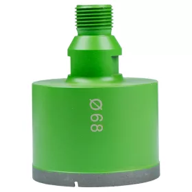   Eibenstock Gyémánt nedves fúrófej, R½“, Ø 68 mm, 40 mm használható hossz, csempe, kőagyag, természetes kő