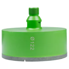   Eibenstock Gyémánt nedves fúrófej, R½“, Ø 122 mm, 40 mm használható hossz, csempe, kőagyag, természetes kő