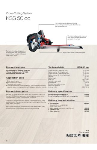 Mafell KSS 50 CC ipari sínfűrész kofferben