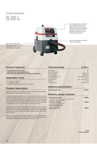 Mafell S 25 L elszívó